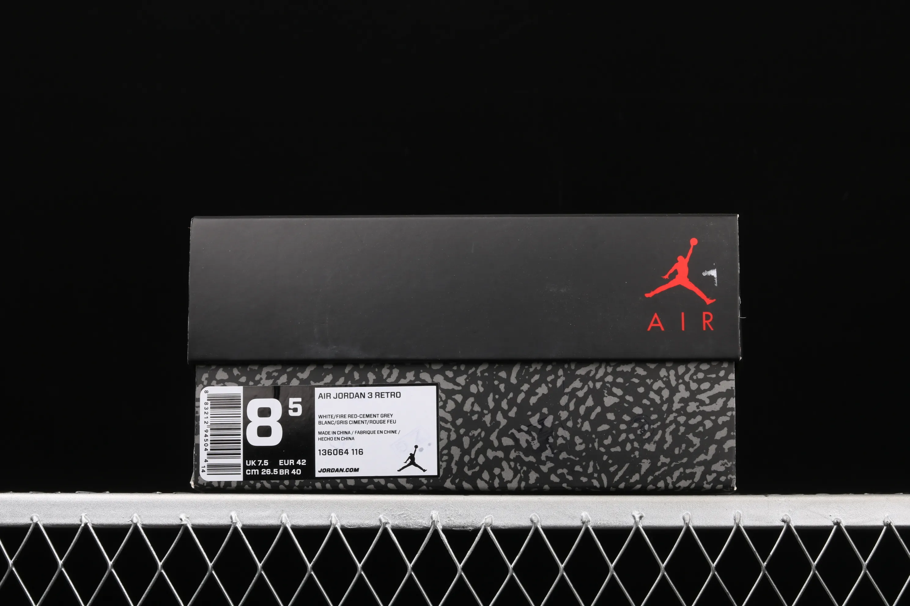 All categories Air Jordan Jordan series basketball shoes Air Jordan 3 Air Jordan 3 Retro AJ3 Joe 3 "Hurricane" "Catalina" first layer genuine label 136064-116